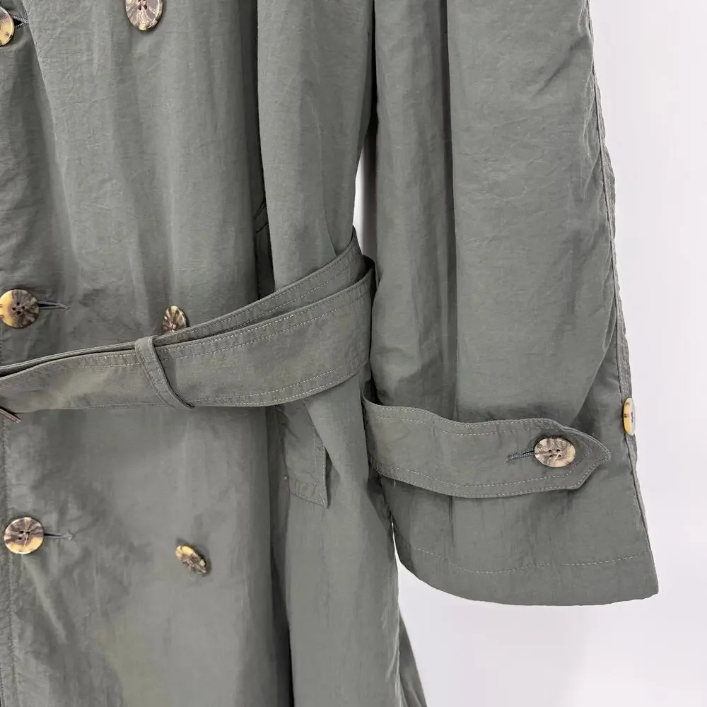 Strathmore Olive Green Wool Lined Trench Coat Men’s 40 Short Med Large